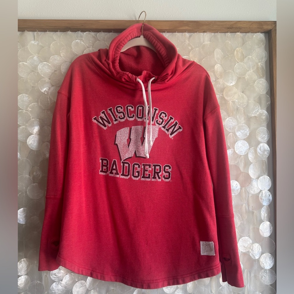 Cowl neck vintage Wisconsin Badgers Shirt